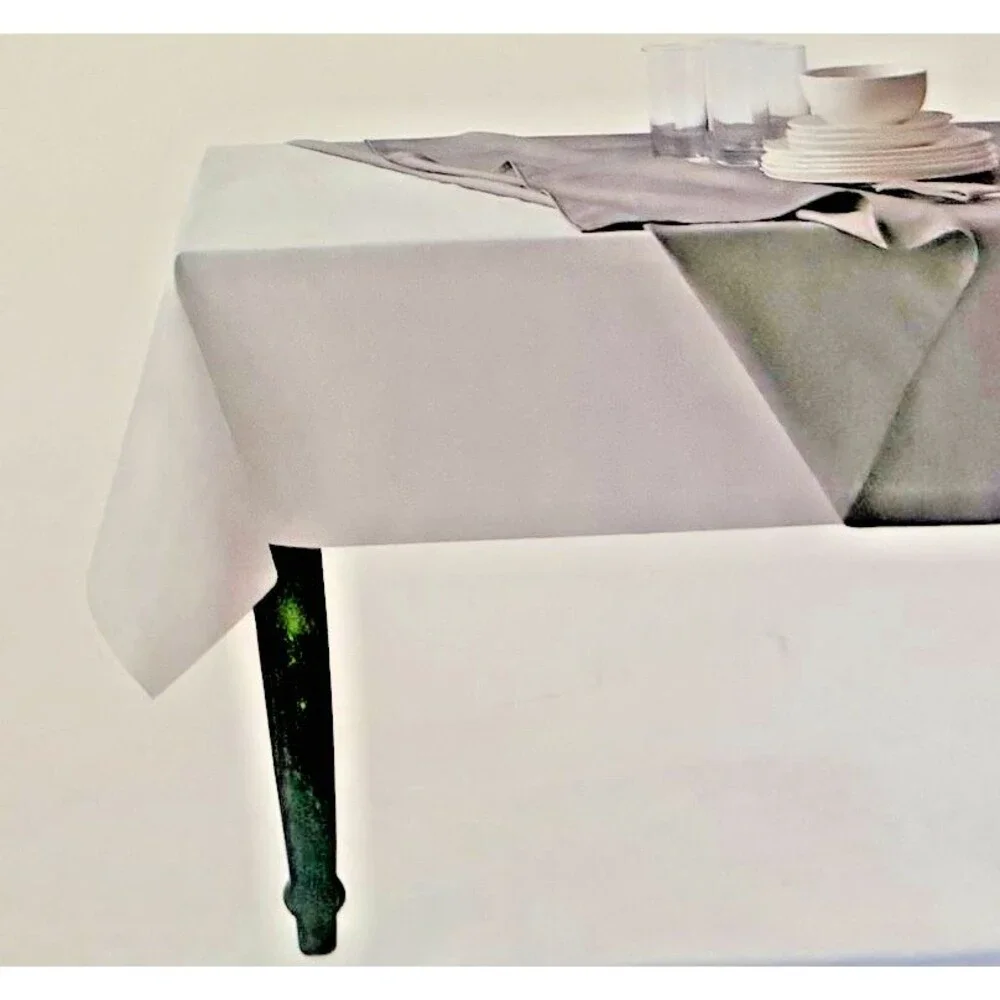 Salt Vinyl Tablecloth Felt Back 52x90